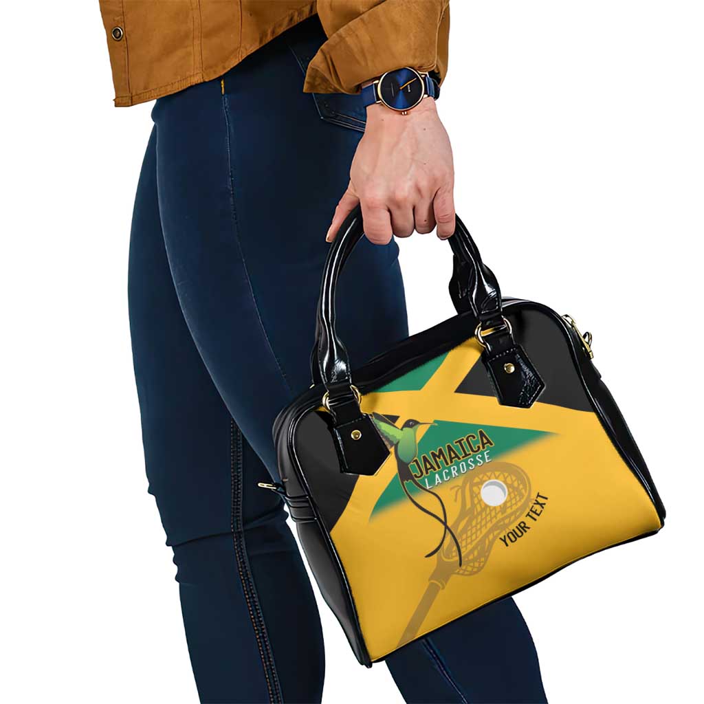 Custom Jamaica Lacrosse Shoulder Handbag Streamertail Hummingbird With Flag LT14