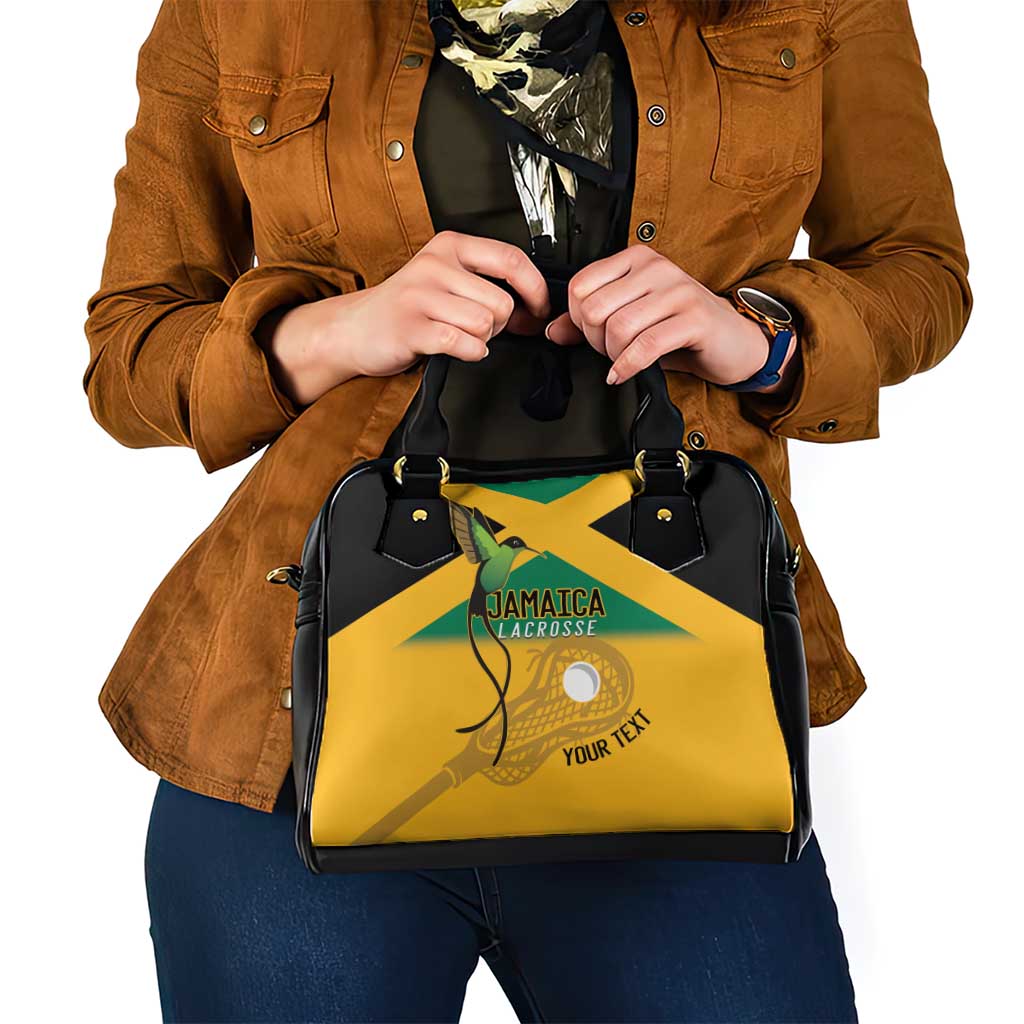 Custom Jamaica Lacrosse Shoulder Handbag Streamertail Hummingbird With Flag LT14