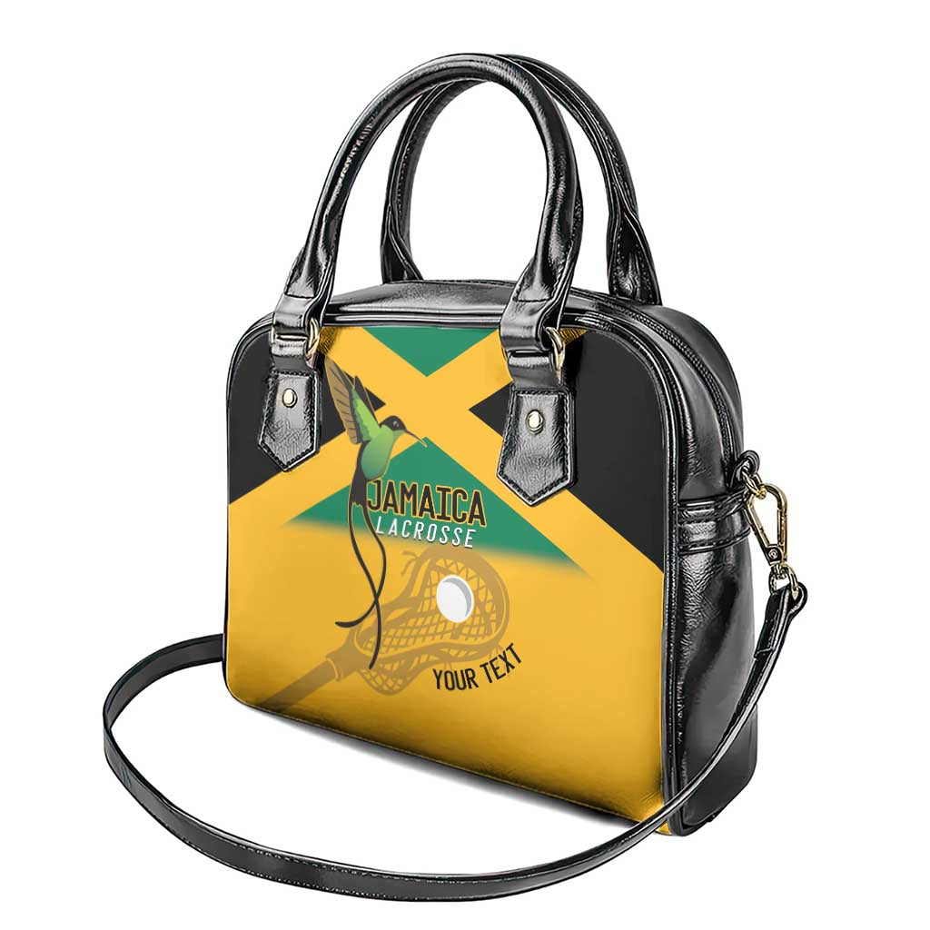 Custom Jamaica Lacrosse Shoulder Handbag Streamertail Hummingbird With Flag LT14