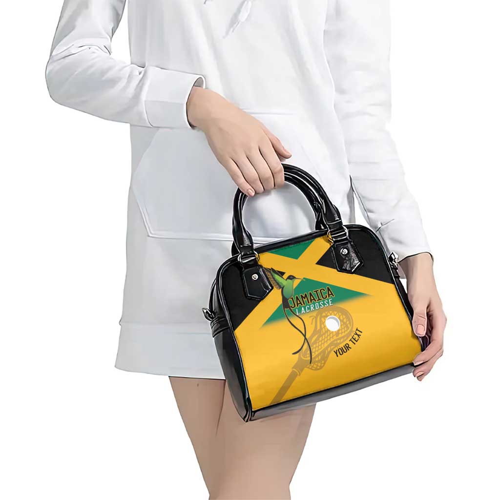 Custom Jamaica Lacrosse Shoulder Handbag Streamertail Hummingbird With Flag LT14