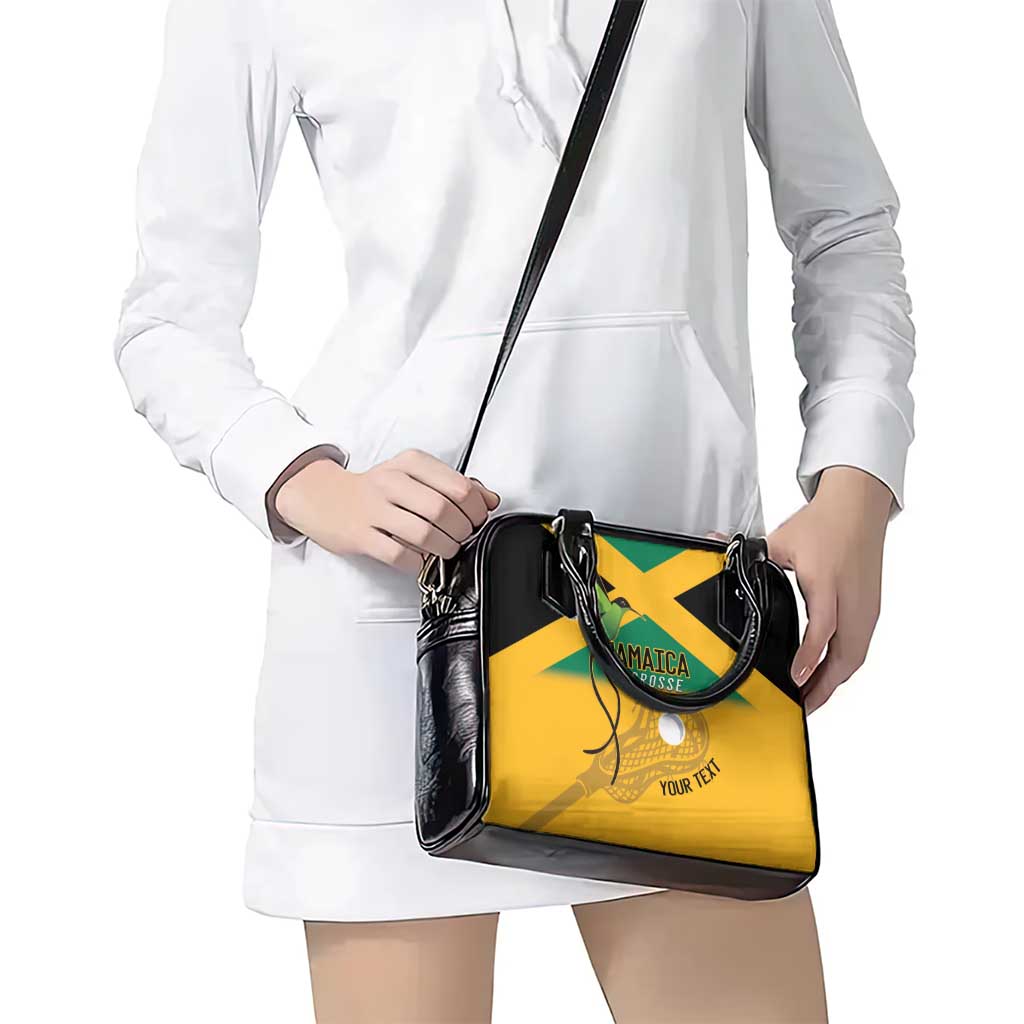 Custom Jamaica Lacrosse Shoulder Handbag Streamertail Hummingbird With Flag LT14