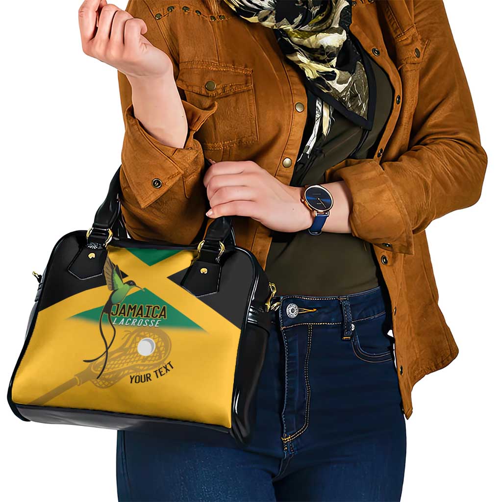 Custom Jamaica Lacrosse Shoulder Handbag Streamertail Hummingbird With Flag LT14
