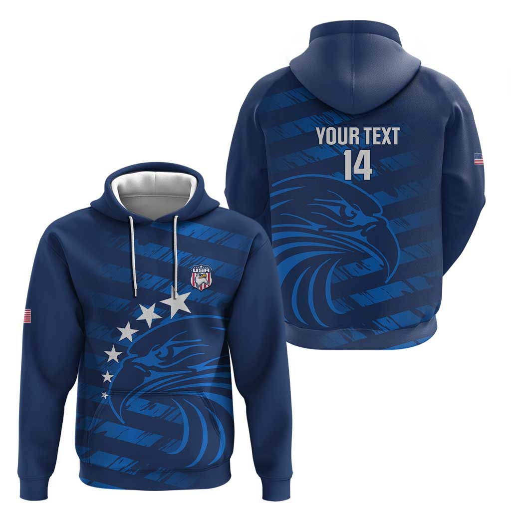 United States Rugby Custom Hoodie USA Eagle Go Champions LT14