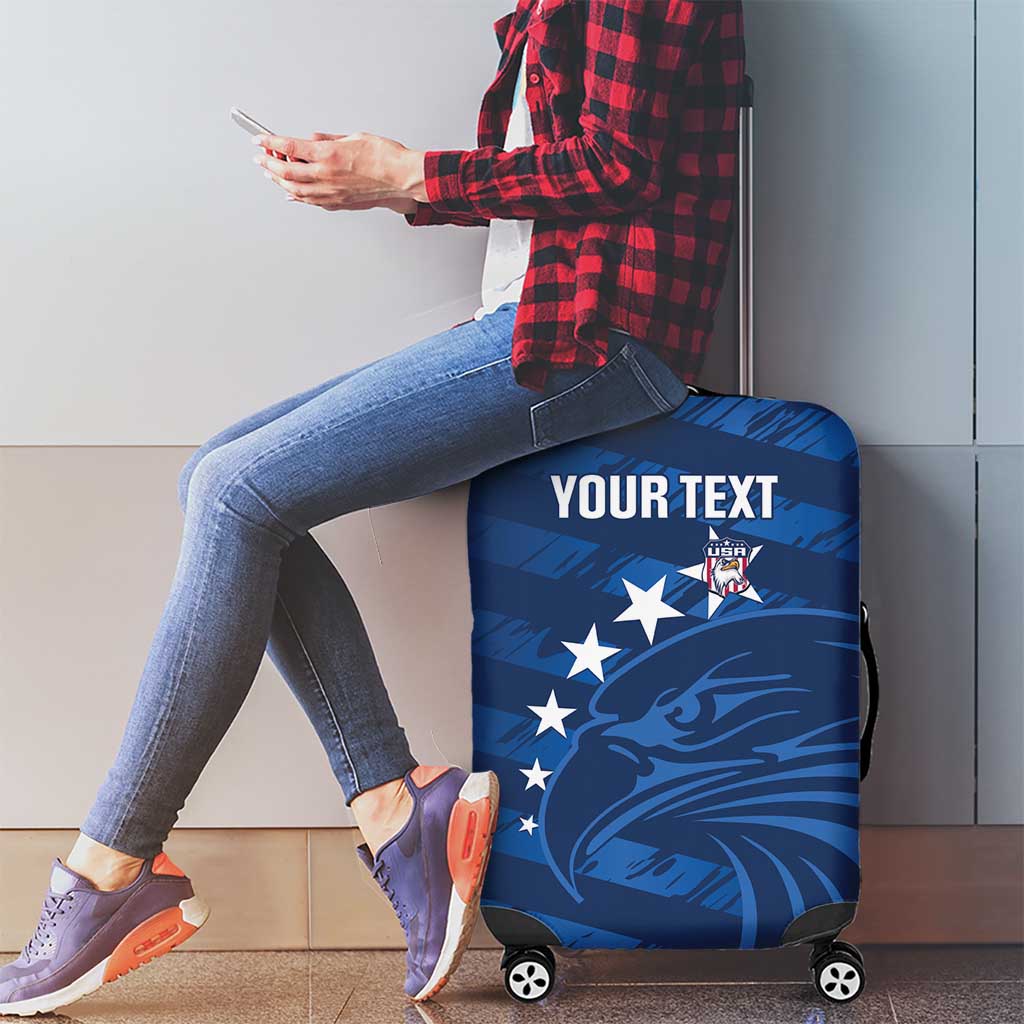 United States Rugby Custom Luggage Cover USA Eagle Go Champions LT14