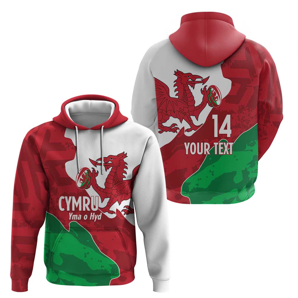 Wales Rugby Custom Hoodie Go Cymru Yma O Hyd LT14