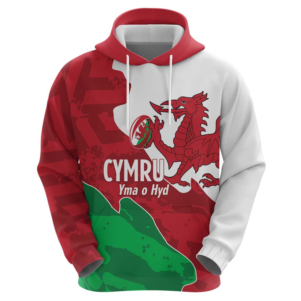 Wales Rugby Custom Hoodie Go Cymru Yma O Hyd LT14