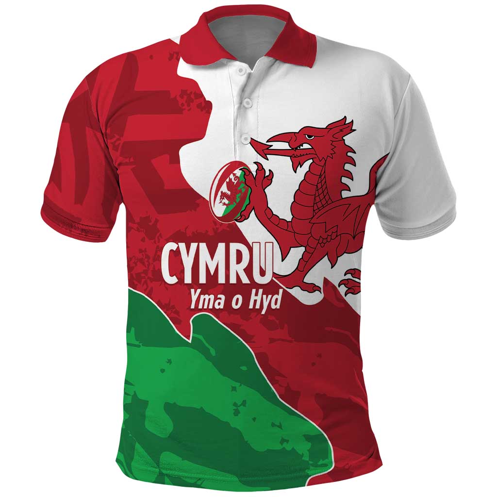 Wales Rugby Custom Polo Shirt Go Cymru Yma O Hyd LT14