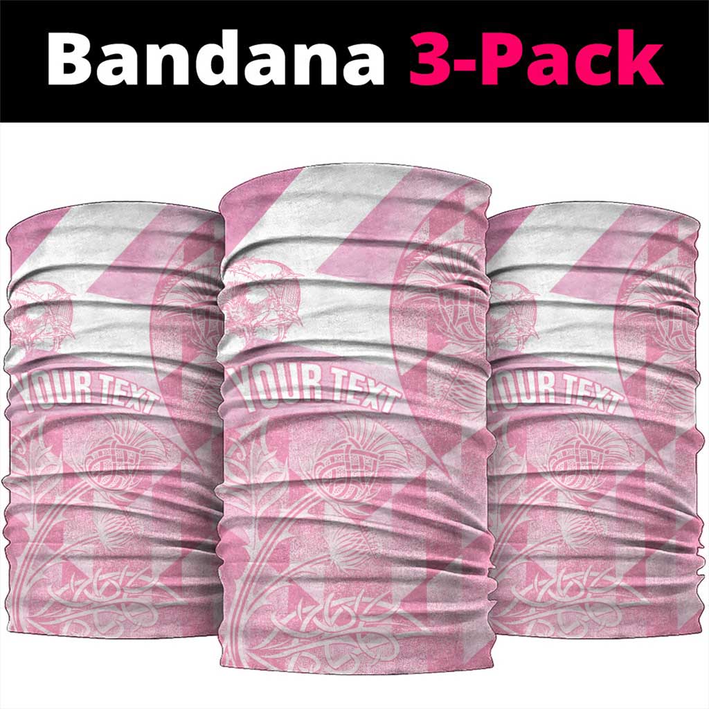 Scotland Rugby Custom Neck Gaiter Go Scottish Thistle Pink Version LT14