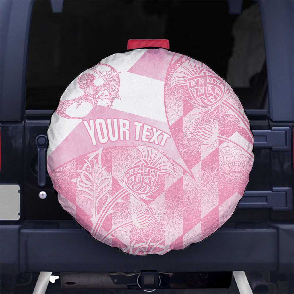Scotland Rugby Custom Spare Tire Cover Go Scottish Thistle Pink Version LT14