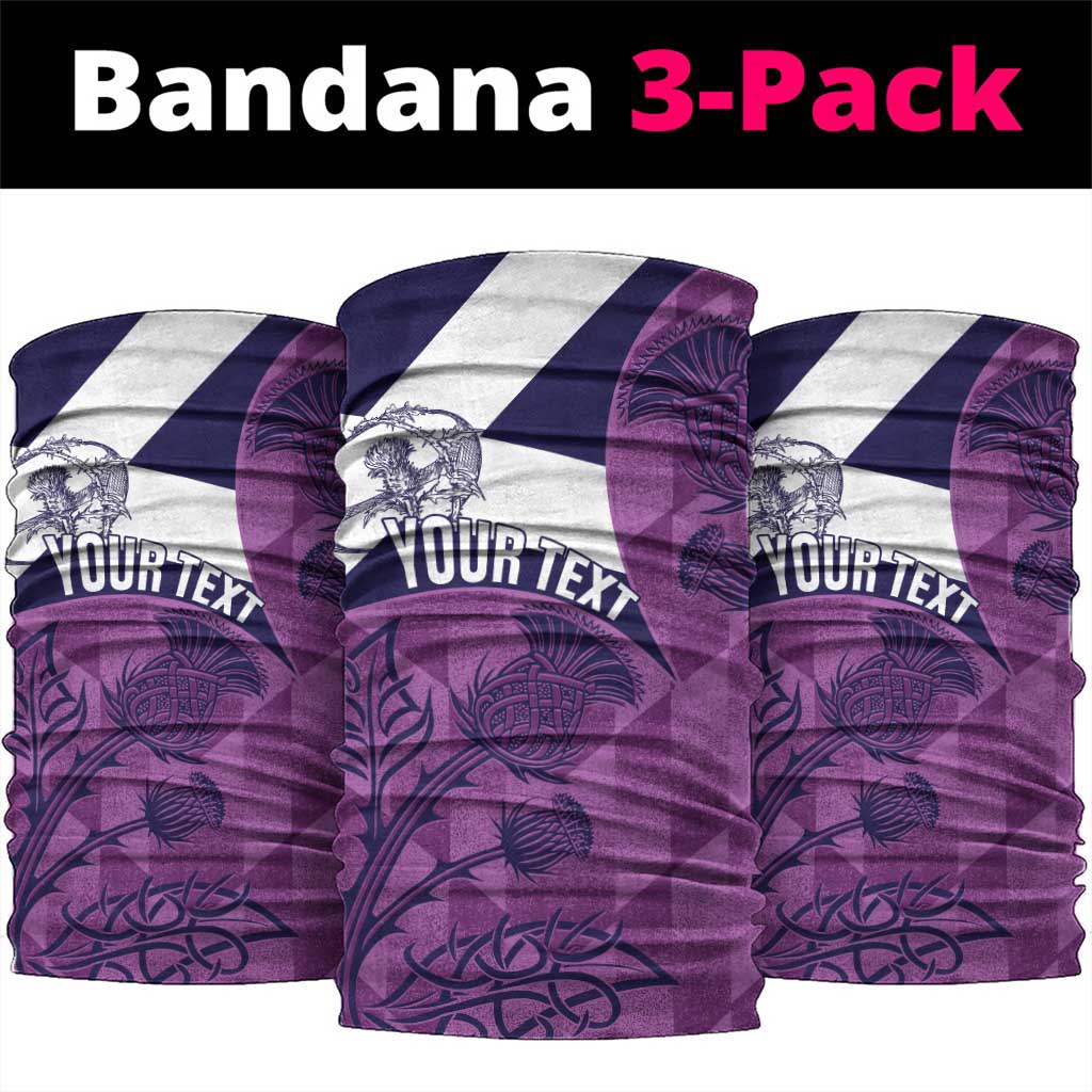Scotland Rugby Custom Neck Gaiter Go Scottish Thistle Purple Version LT14