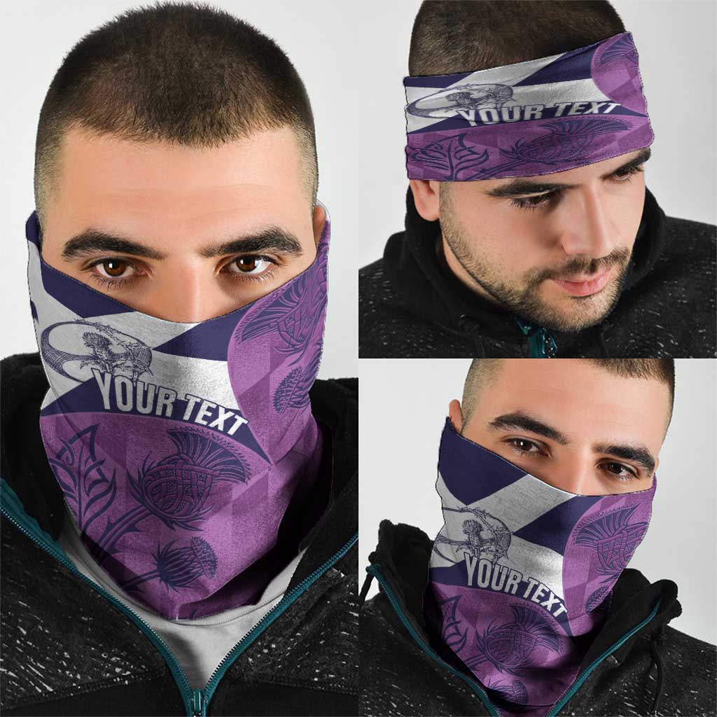 Scotland Rugby Custom Neck Gaiter Go Scottish Thistle Purple Version LT14