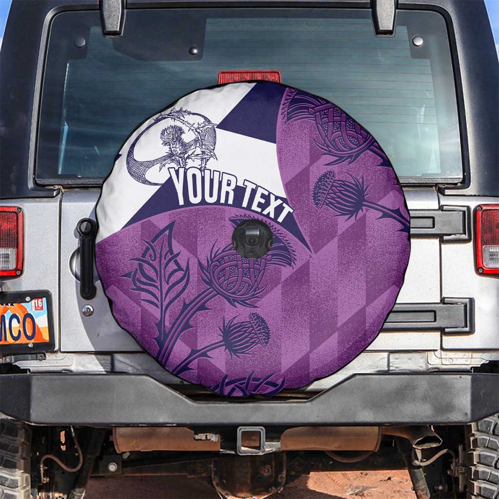 Scotland Rugby Custom Spare Tire Cover Go Scottish Thistle Purple Version LT14