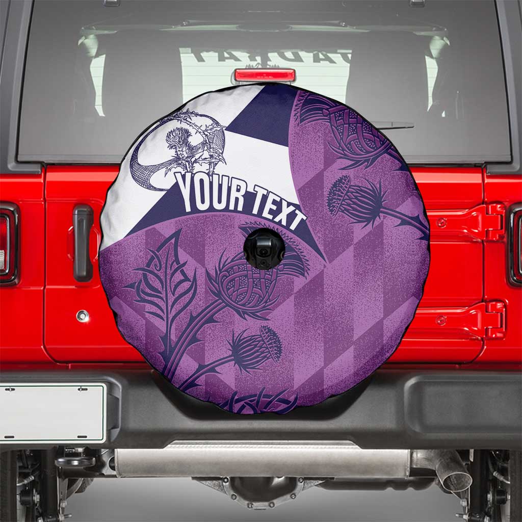 Scotland Rugby Custom Spare Tire Cover Go Scottish Thistle Purple Version LT14