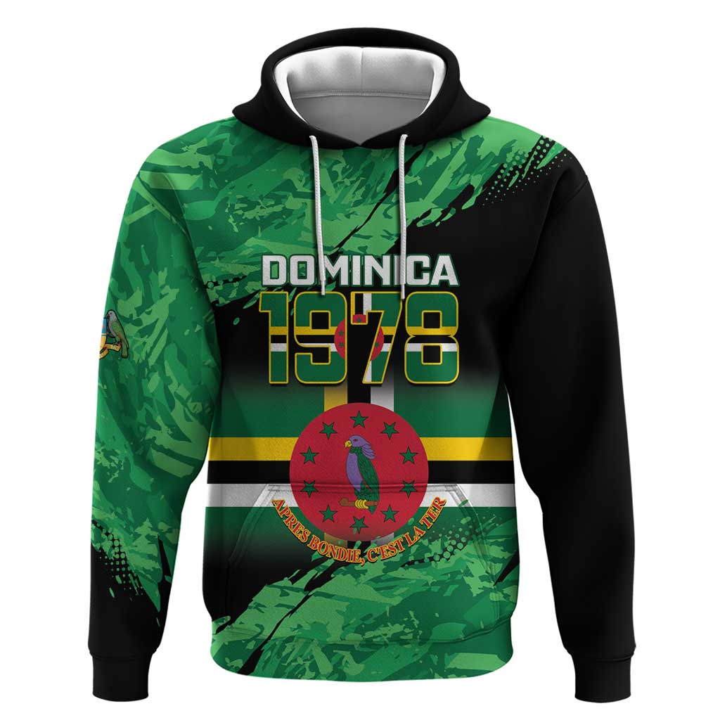 Persionalized Dominica 1978 Hoodie Dominik Independence Anniversary Grunge Style LT14