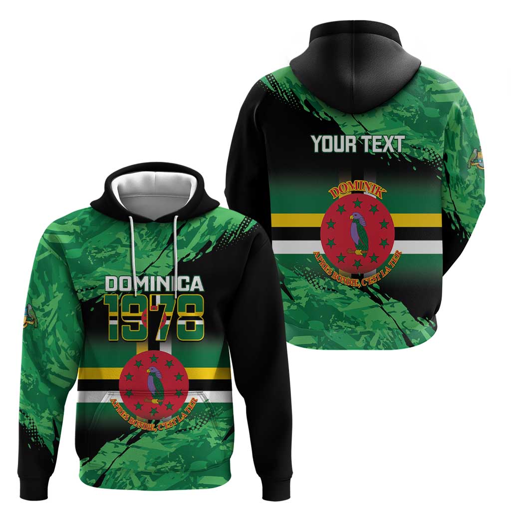 Persionalized Dominica 1978 Hoodie Dominik Independence Anniversary Grunge Style LT14