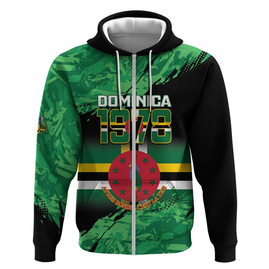 Persionalized Dominica 1978 Hoodie Dominik Independence Anniversary Grunge Style LT14