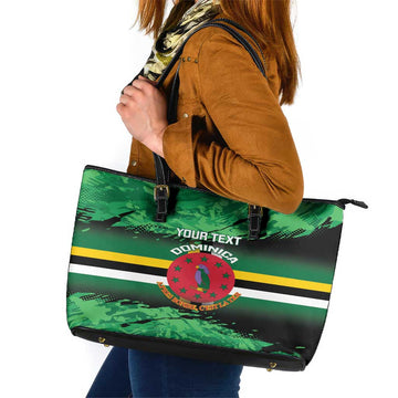 Persionalized Dominica 1978 Leather Tote Bag Dominik Independence Anniversary Grunge Style LT14