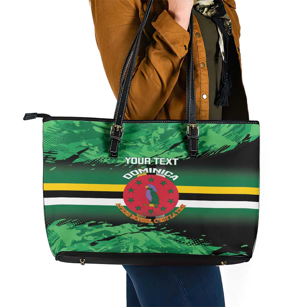 Persionalized Dominica 1978 Leather Tote Bag Dominik Independence Anniversary Grunge Style LT14