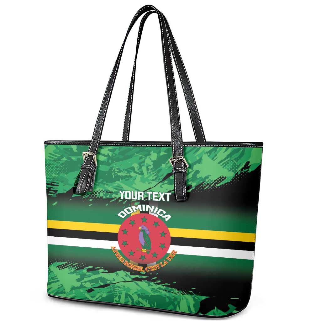 Persionalized Dominica 1978 Leather Tote Bag Dominik Independence Anniversary Grunge Style LT14