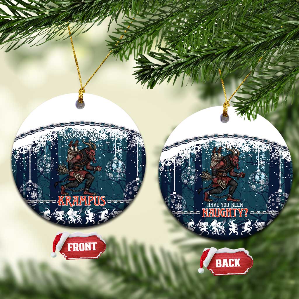 Gruss vom Krampus Christmas Ceramic Ornament Creepy Xmas Devil LT14