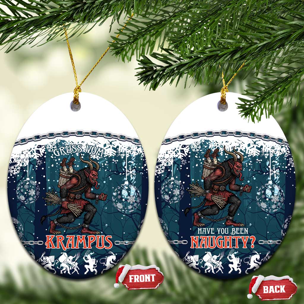 Gruss vom Krampus Christmas Ceramic Ornament Creepy Xmas Devil LT14