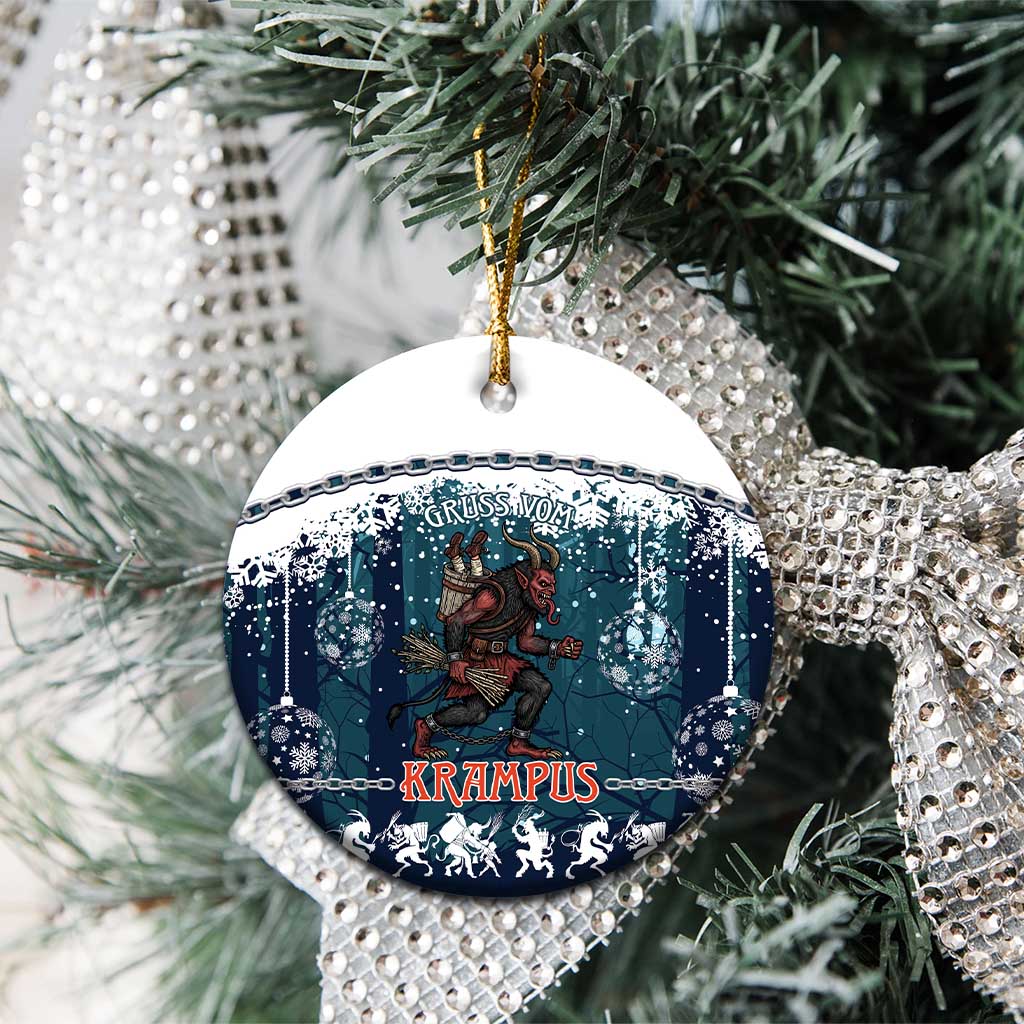 Gruss vom Krampus Christmas Ceramic Ornament Creepy Xmas Devil LT14