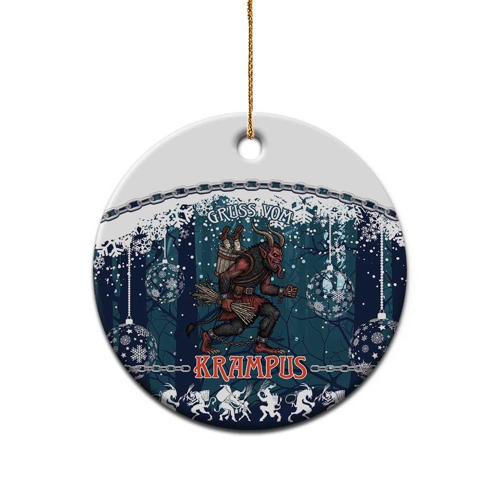 Gruss vom Krampus Christmas Ceramic Ornament Creepy Xmas Devil LT14