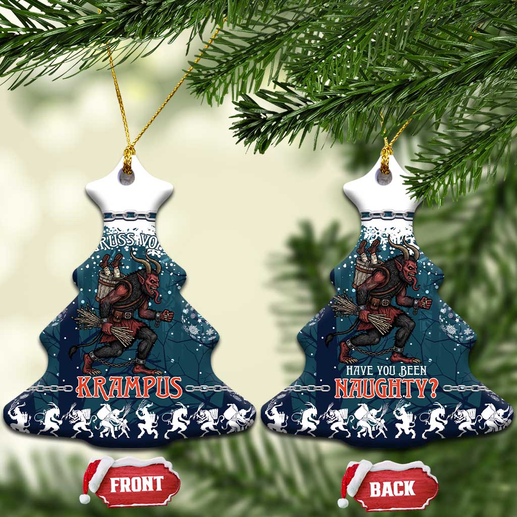 Gruss vom Krampus Christmas Ceramic Ornament Creepy Xmas Devil LT14