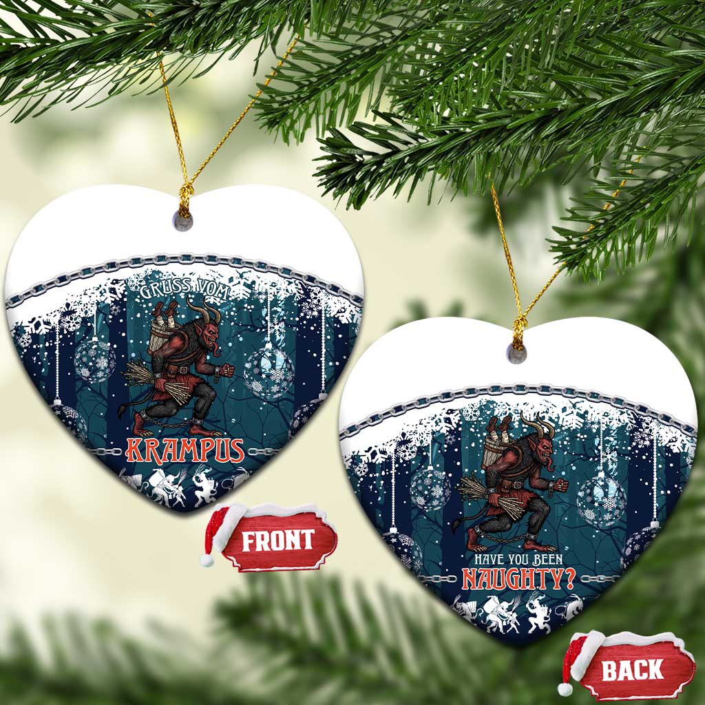 Gruss vom Krampus Christmas Ceramic Ornament Creepy Xmas Devil LT14