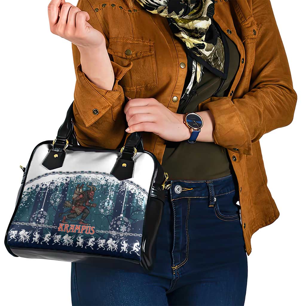 Gruss vom Krampus Christmas Shoulder Handbag Creepy Xmas Devil LT14