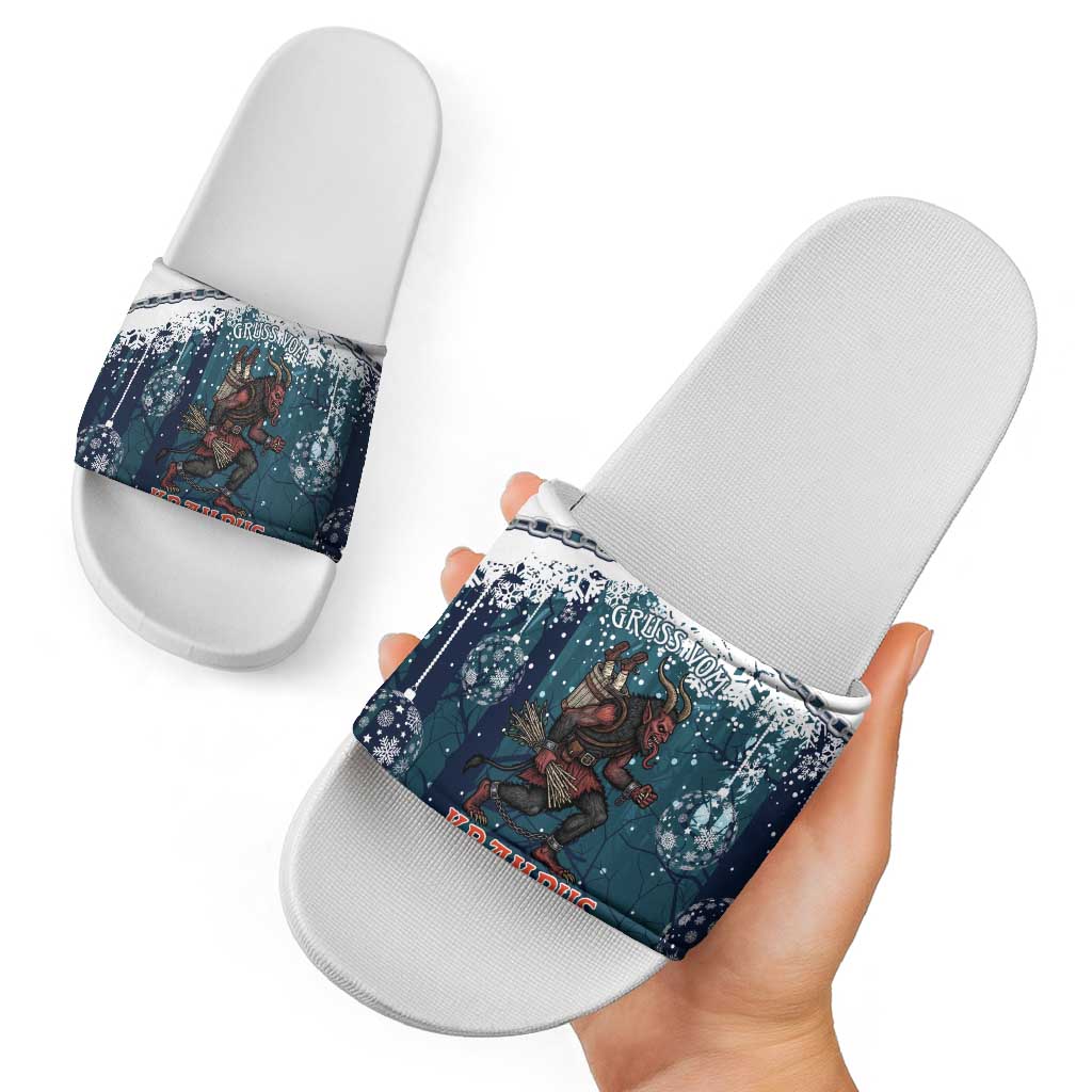 Gruss vom Krampus Christmas Slide Sandals Creepy Xmas Devil LT14