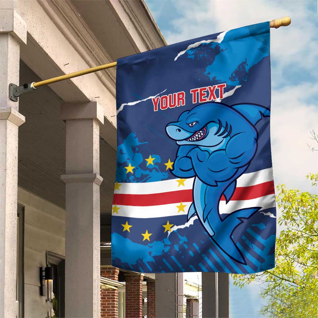 Custom Cape Verde Football Garden Flag Blue Sharks Mascot LT14