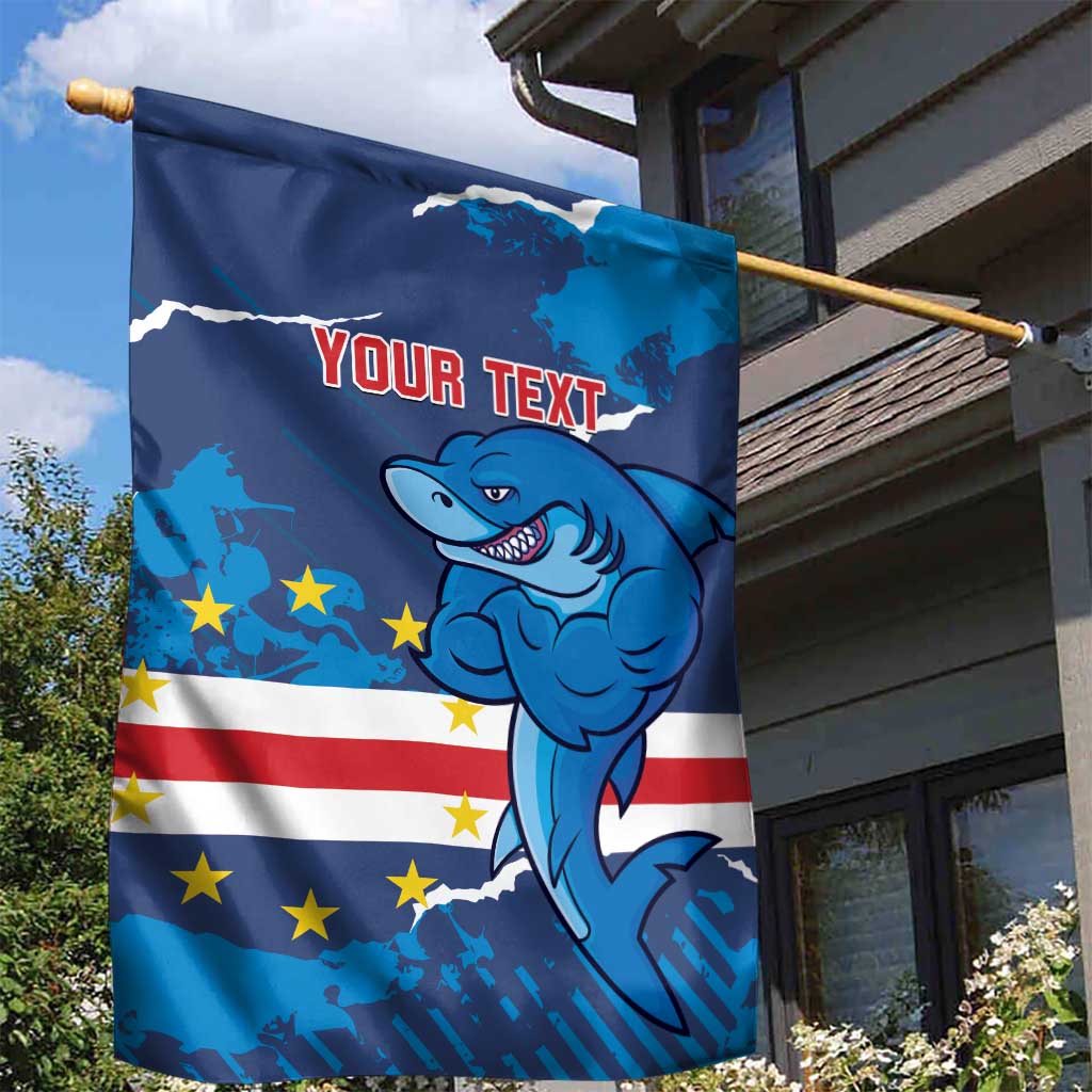 Custom Cape Verde Football Garden Flag Blue Sharks Mascot LT14