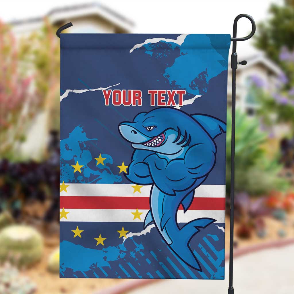 Custom Cape Verde Football Garden Flag Blue Sharks Mascot LT14