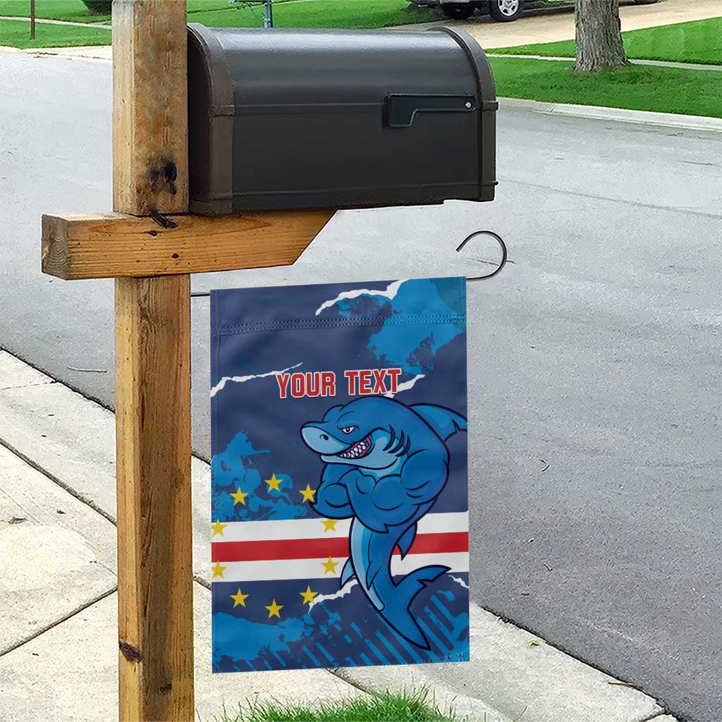 Custom Cape Verde Football Garden Flag Blue Sharks Mascot LT14
