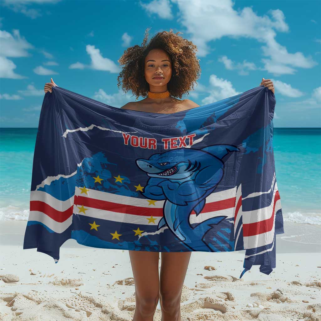 Custom Cape Verde Football Sarong Blue Sharks Mascot LT14