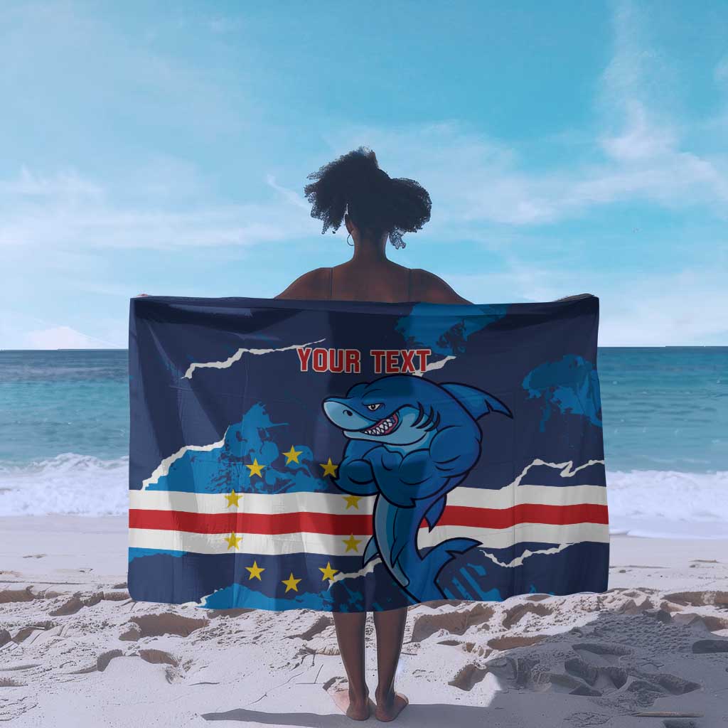 Custom Cape Verde Football Sarong Blue Sharks Mascot LT14