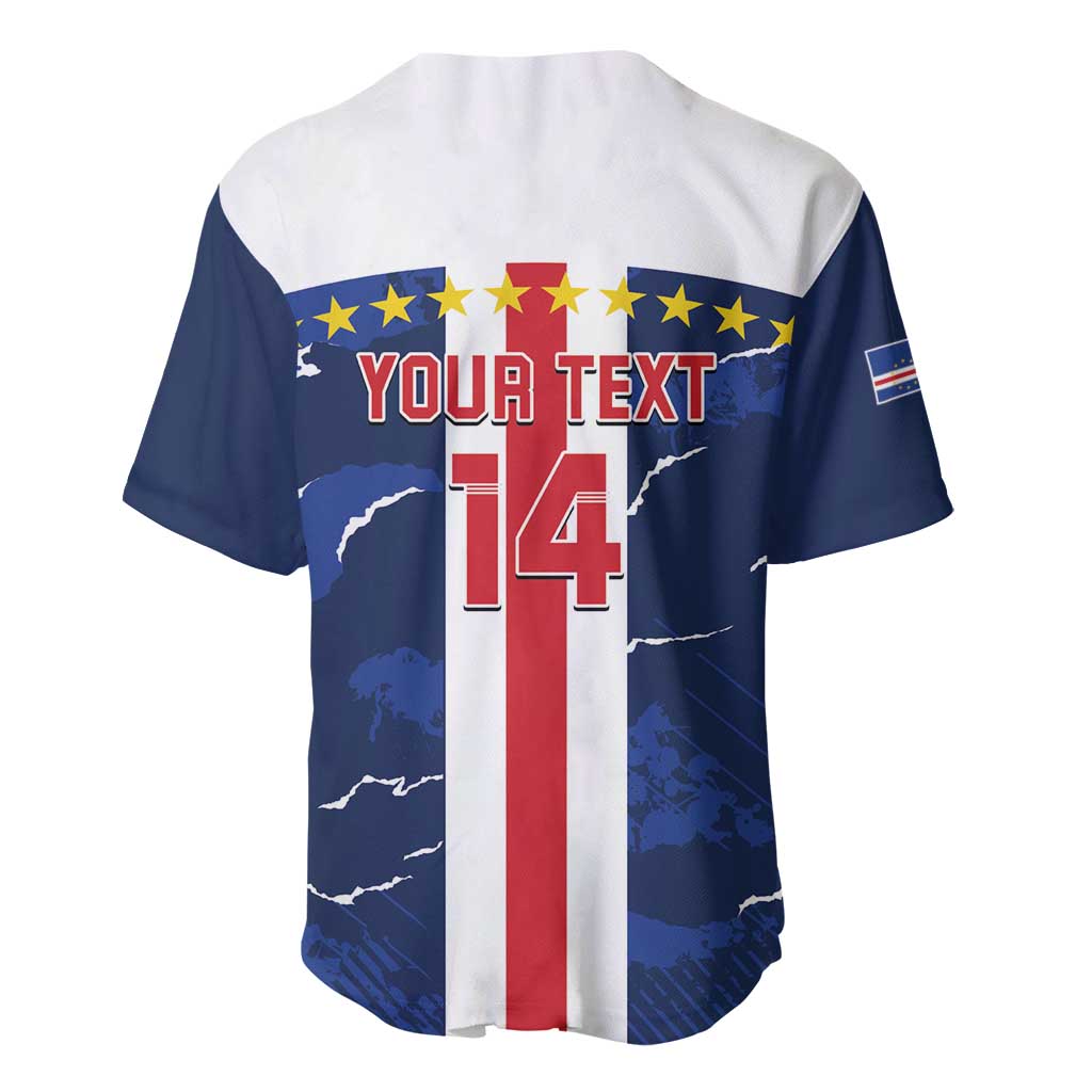Custom Cape Verde Football Baseball Jersey Blue Sharks Sporty LT14