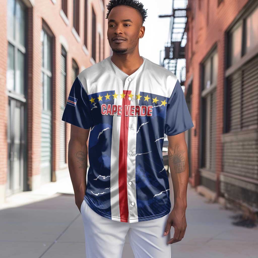 Custom Cape Verde Football Baseball Jersey Blue Sharks Sporty LT14