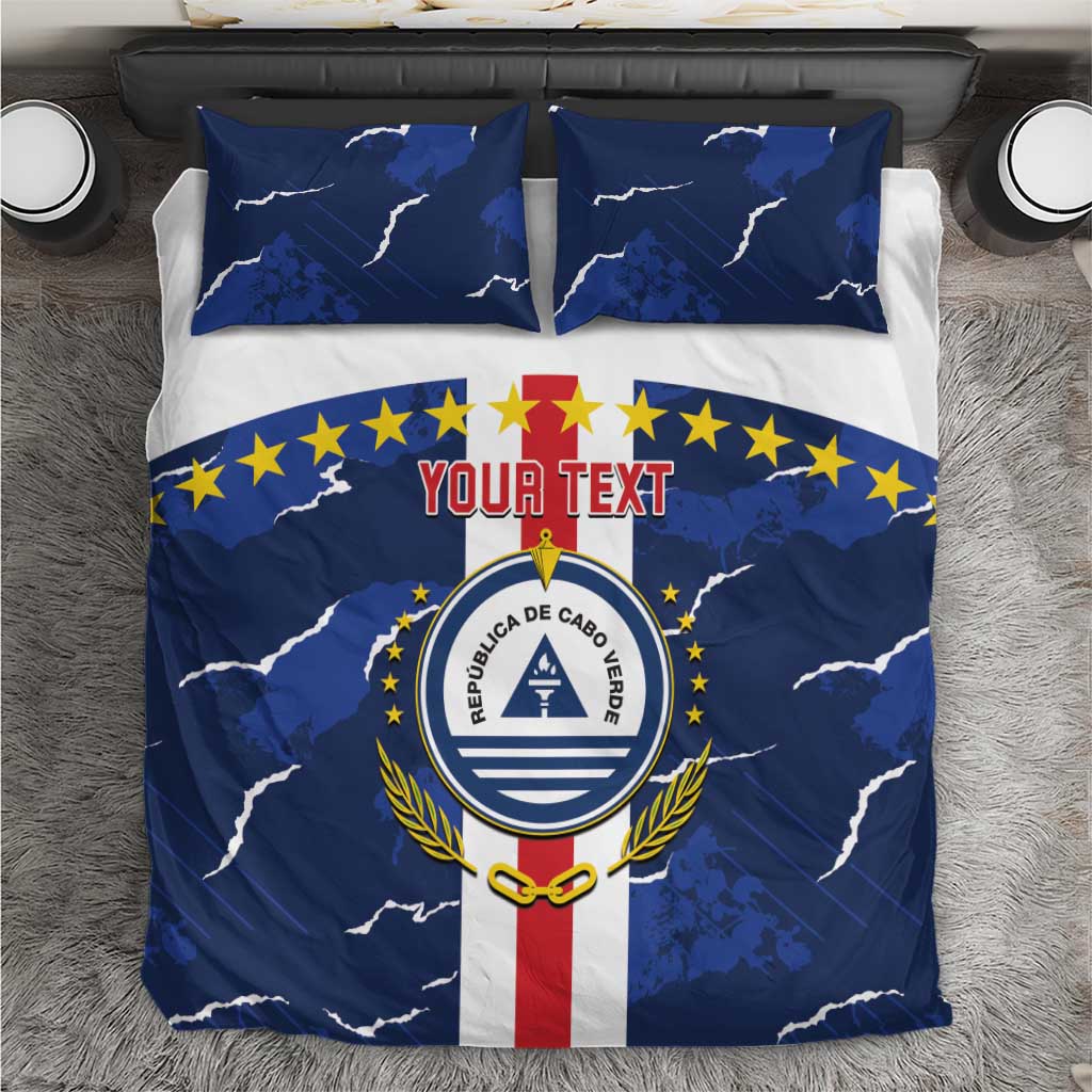 Custom Cape Verde Football Bedding Set Blue Sharks Sporty LT14