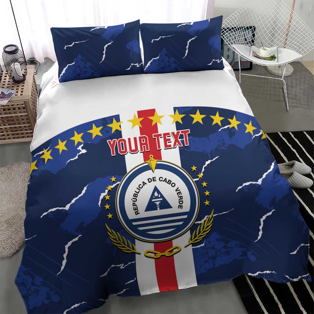 Custom Cape Verde Football Bedding Set Blue Sharks Sporty LT14