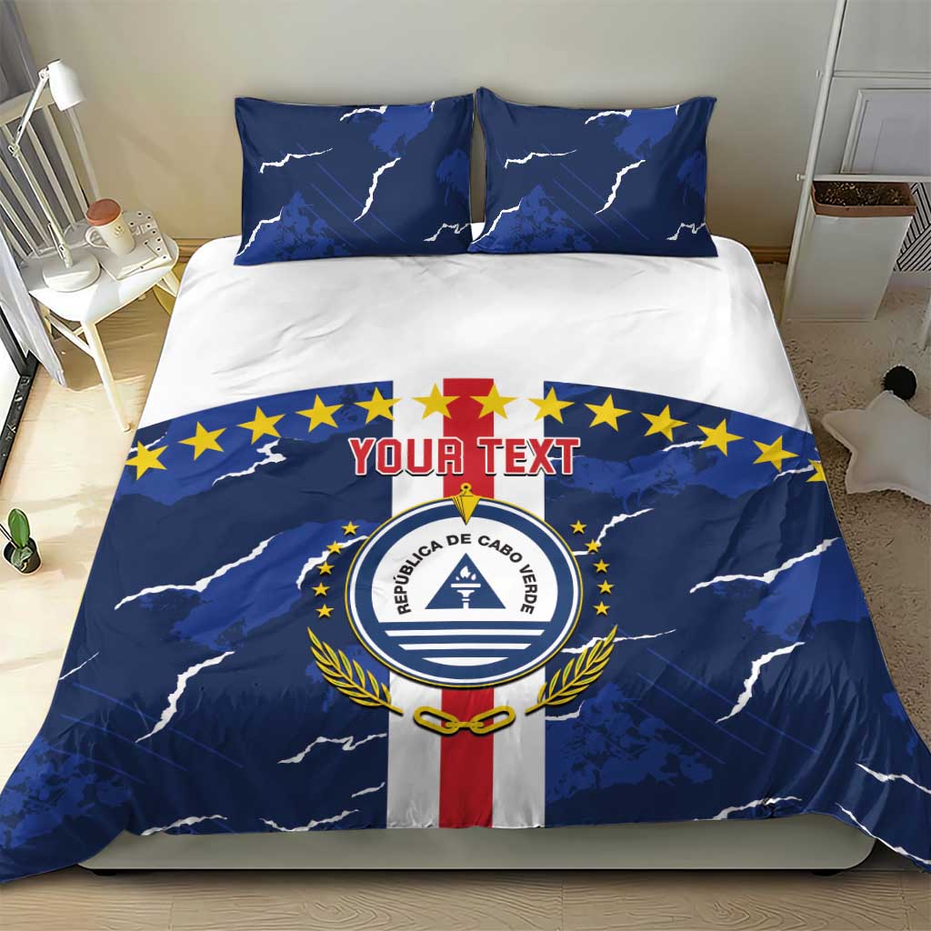 Custom Cape Verde Football Bedding Set Blue Sharks Sporty LT14
