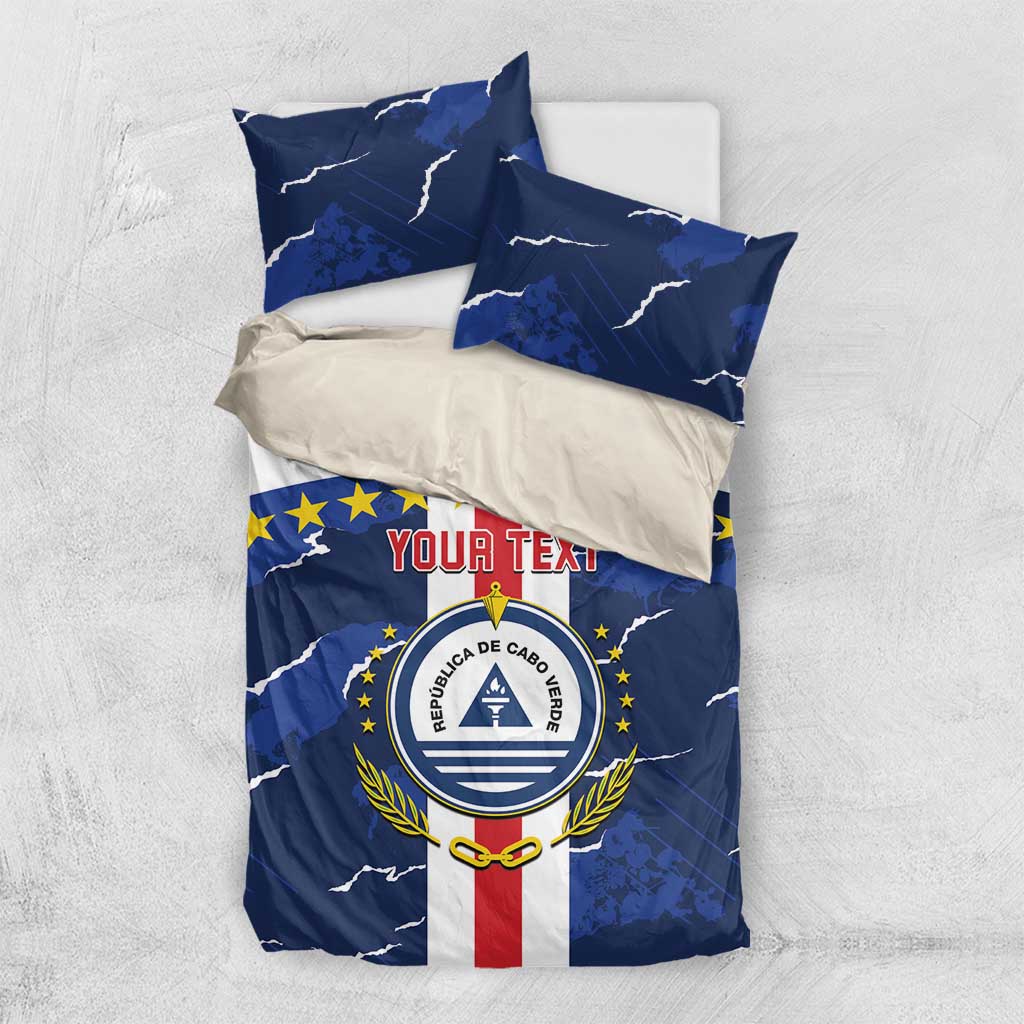 Custom Cape Verde Football Bedding Set Blue Sharks Sporty LT14