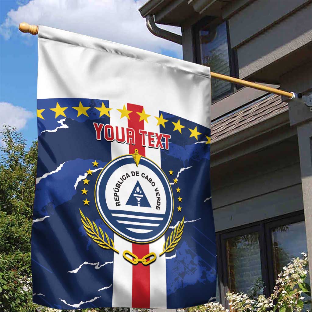 Custom Cape Verde Football Garden Flag Blue Sharks Sporty LT14