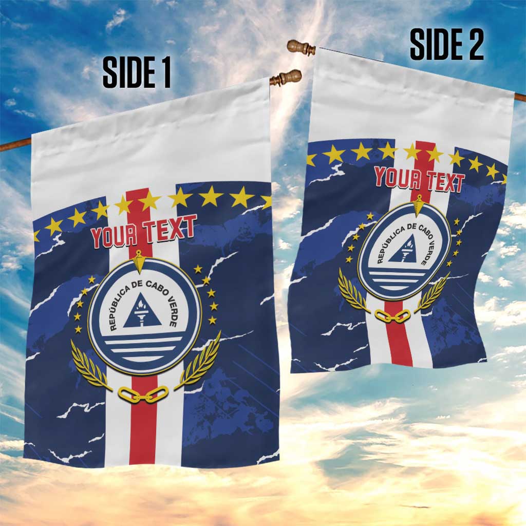 Custom Cape Verde Football Garden Flag Blue Sharks Sporty LT14