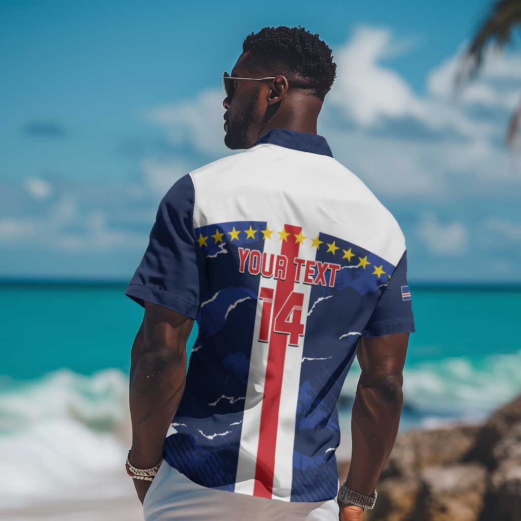 Custom Cape Verde Football Hawaiian Shirt Blue Sharks Sporty LT14