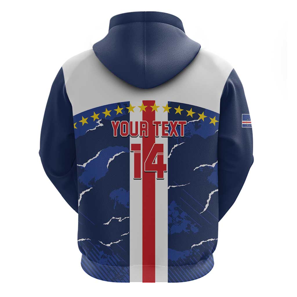 Custom Cape Verde Football Hoodie Go Blue Sharks - Sporty Version LT14