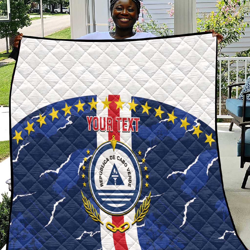 Custom Cape Verde Football Quilt Blue Sharks Sporty LT14
