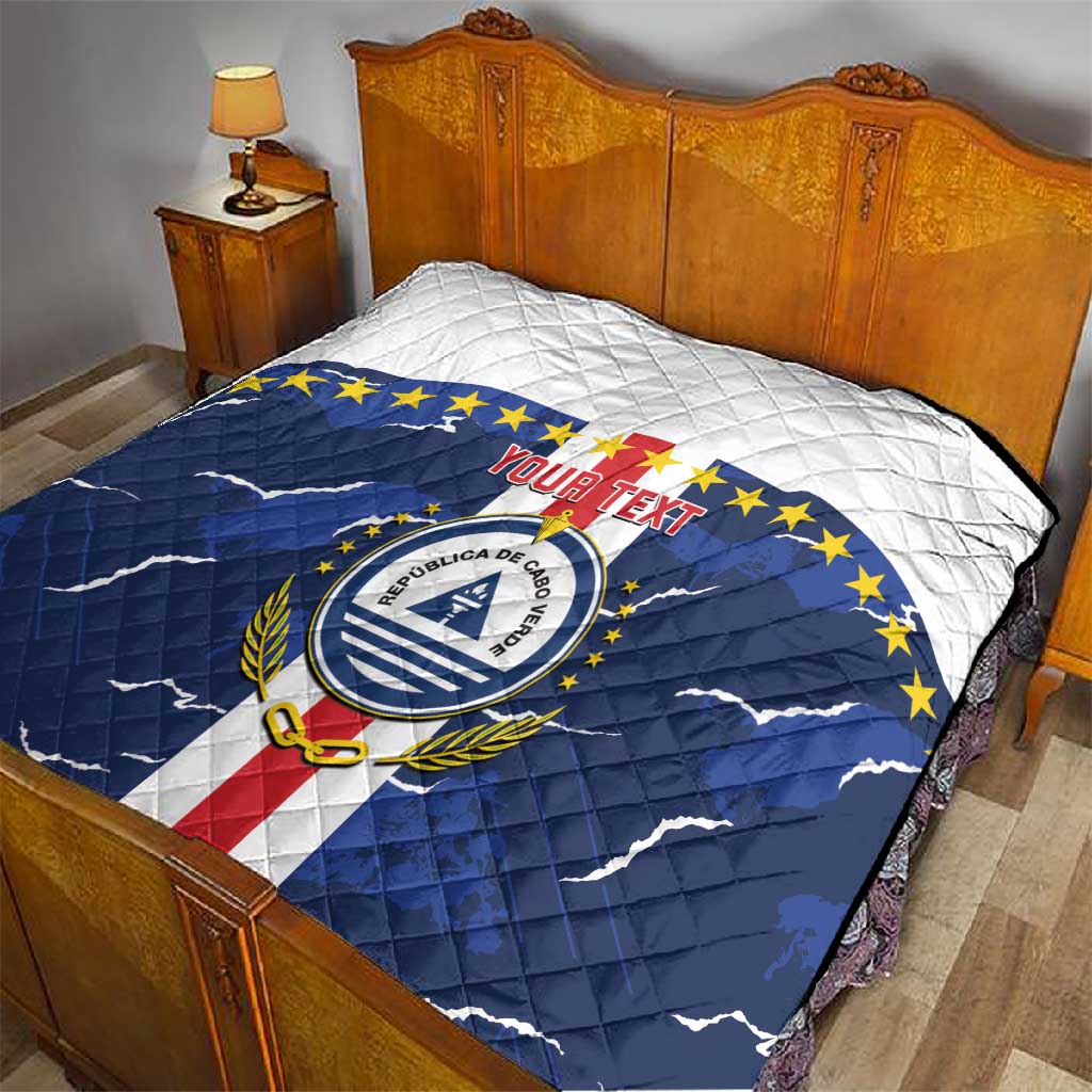 Custom Cape Verde Football Quilt Blue Sharks Sporty LT14