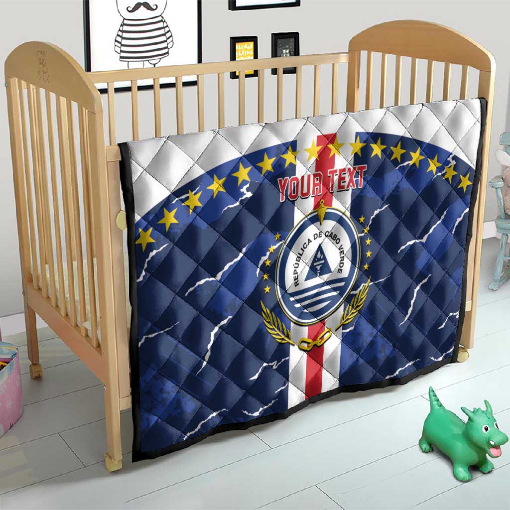 Custom Cape Verde Football Quilt Blue Sharks Sporty LT14